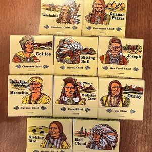 Vintage Indian Chief Matchbooks